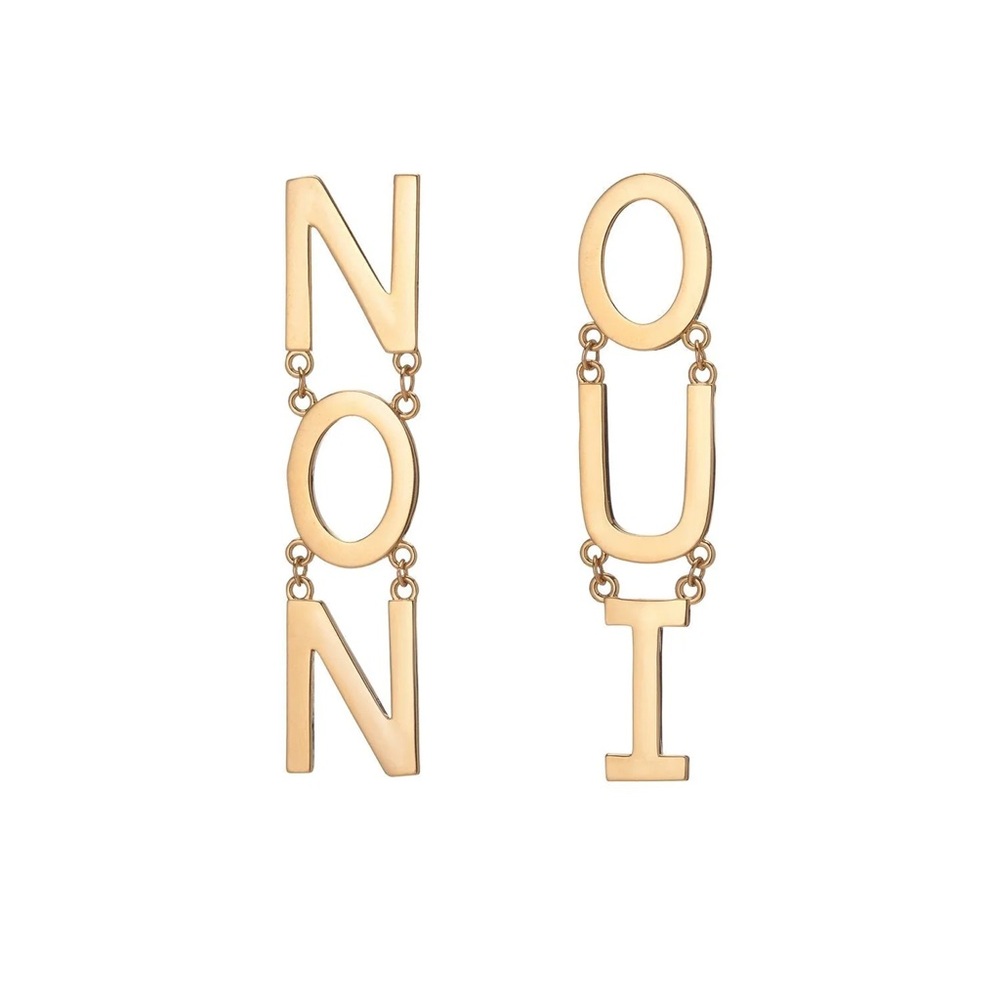 Chic Gold Letter Earrings